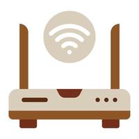 Compact Wireless Router for High Speed Internet vector