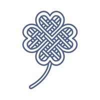 A shamrock where each leaf is intertwined with intricate Celtic knot patterns. vector