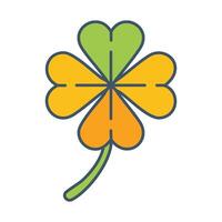 line-art shamrock for a sleek and modern look. vector