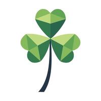 low-poly shamrock with sharp, angular edges. vector