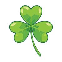 a three-leaf shamrock with smooth curves. vector