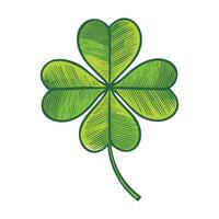 shamrock with textured shading vector
