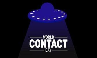 Cosmic handshake symbolizing unity on World Contact Day, bridging humanity and extraterrestrials. vector