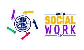 Honoring the impact of social work in creating a just and inclusive society. vector