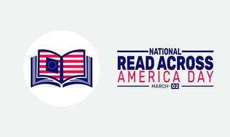 National Read Across America Day promotes literacy and encourages kids to explore the world through books, fostering creativity, knowledge, and a love for reading. vector