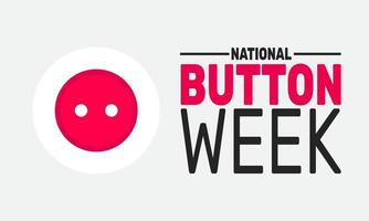 Celebrate National Button Week with colorful buttons in various shapes and sizes, perfect for crafting, sewing, and design projects that add a personal touch to any creation. vector