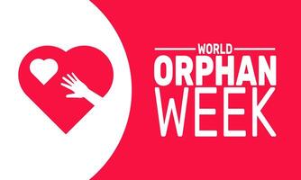 World Orphan Week brings awareness to the plight of orphans and encourages global efforts to provide resources, shelter, and education to help them thrive and build a brighter future. vector