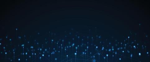 abstract blue background with connected dots vector