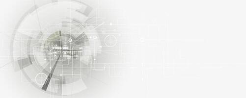 abstract technology background with white lines and lines vector