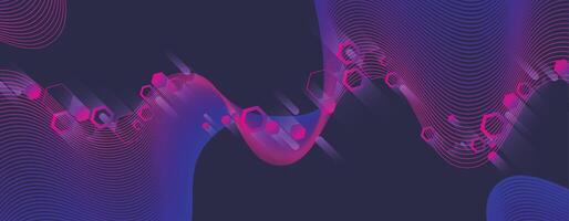 abstract background with waves and lines vector