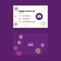 Name Card Design with Rounded Star on Abstract Composition vector