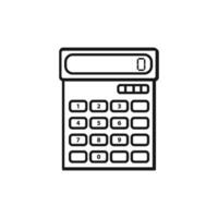 Simple calculator icon outline design vector