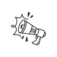 Megaphone simple outline illustration vector