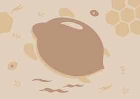 funny banner with little monster theme on background vector