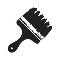 Paint Brush Icon Artistic Tool for Creativity and Design vector