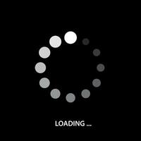 Rotating Circular Loading Icon with Text vector
