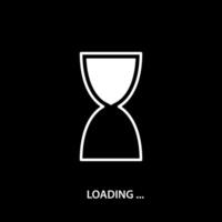 Hourglass Loading Icon with Minimalist Design vector