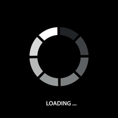 Rotating Segment Loading Icon with Text