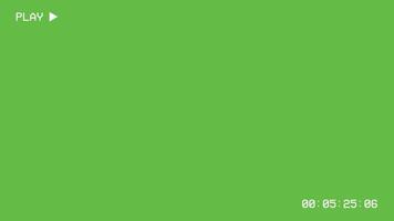 Green Screen with VHS Playback Overlay vector