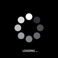 Circular Loading Icon with Fading Effect vector