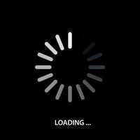 Circular Loading Icon with Animated Bars vector
