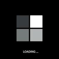Square Grid Loading Icon with Text vector