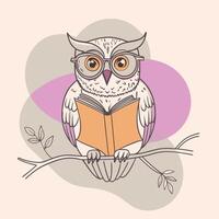 Expressive Owl Cartoon Drawing for Art Lovers vector