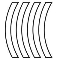 simple arc linear stripes vector