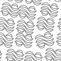 seamless pattern with abstract curve wavy ornament vector
