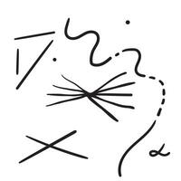 doodle lines and points vector