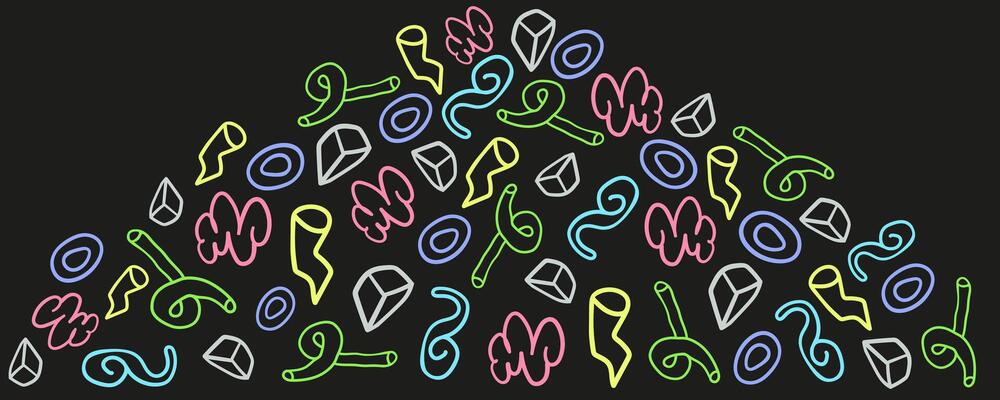 linear abstract doodle elements