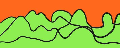 abstract background with green mountains vector