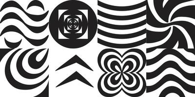 set of simple geometric ornaments vector