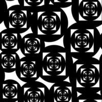 seamless pattern with abstract black and white ornament vector