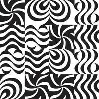 seamless pattern with abstract geometric illusion shapes vector
