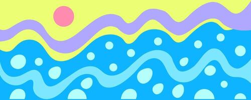 abstract background with wavy shapes vector
