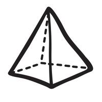 abstract doodle pyramid vector