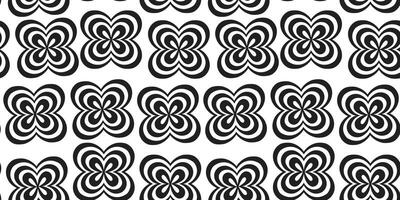 seamless pattern with abstract black and white illusion ornament vector
