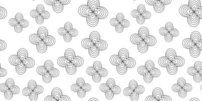 seamless pattern with abstract geometric flower vector