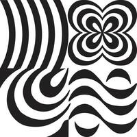 small set of illusion ornaments vector