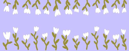 background with flower frame vector