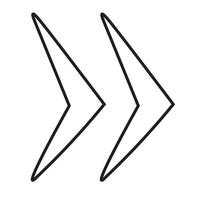 linear simple arrow vector