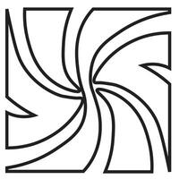 linear vortex ornament vector