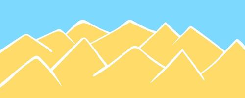 horizontal abstract yellow hills background vector