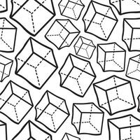 seamless pattern with abstract cube vector