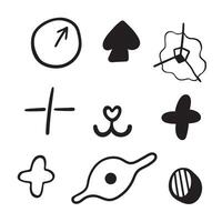 small set of abstract geometric forms vector