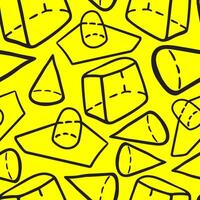 seamless pattern with abstract geometry on yellow background vector