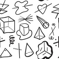 seamless pattern with abstract geometric forms and lines vector