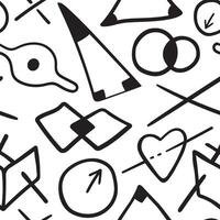 seamless pattern with abstract geometry shapes vector