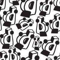 seamless pattern with abstract forms composition vector